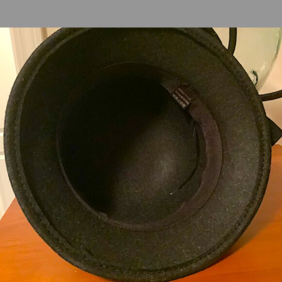 Dark Gunmetal Gray Winter Hat - small brim  100% arylic with adjustable fit. main image 6